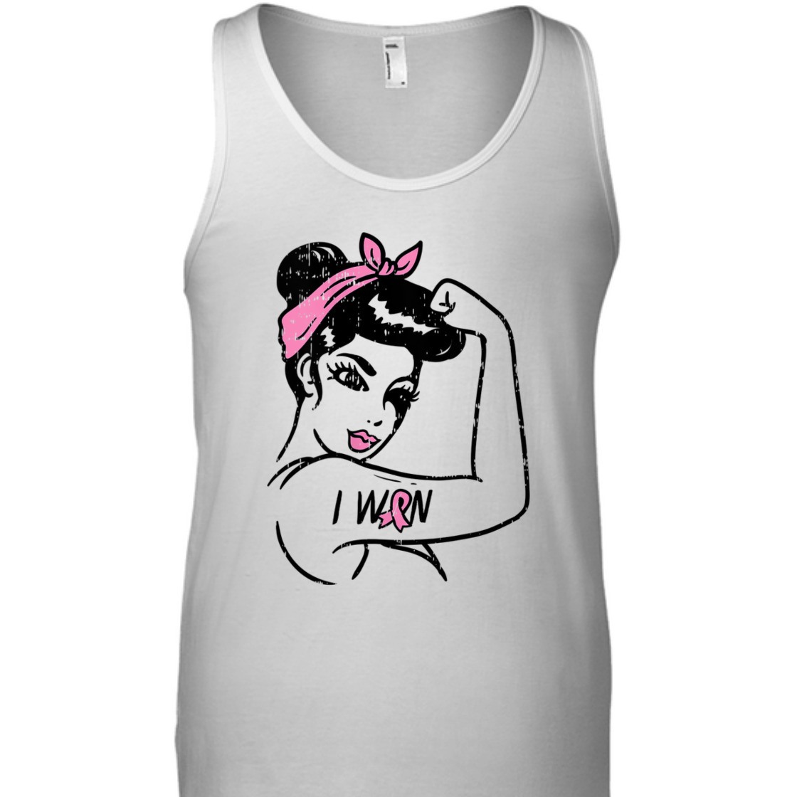 Strong Women Rosie Riveter The I Won Awareness Breast Cancer Survivor T-Shirt