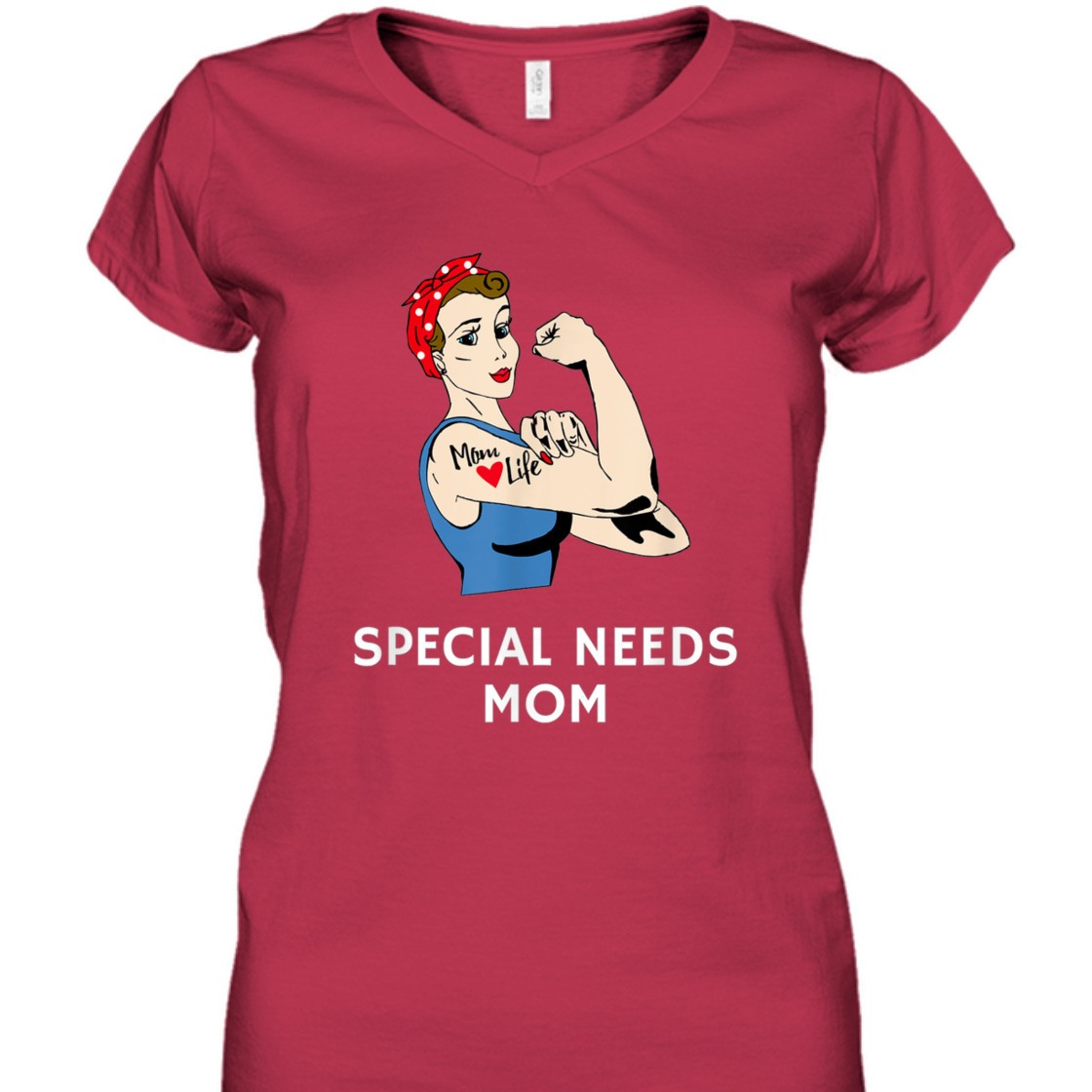 Strong Women Special Needs Mom Rosie The Riveter T-Shirt