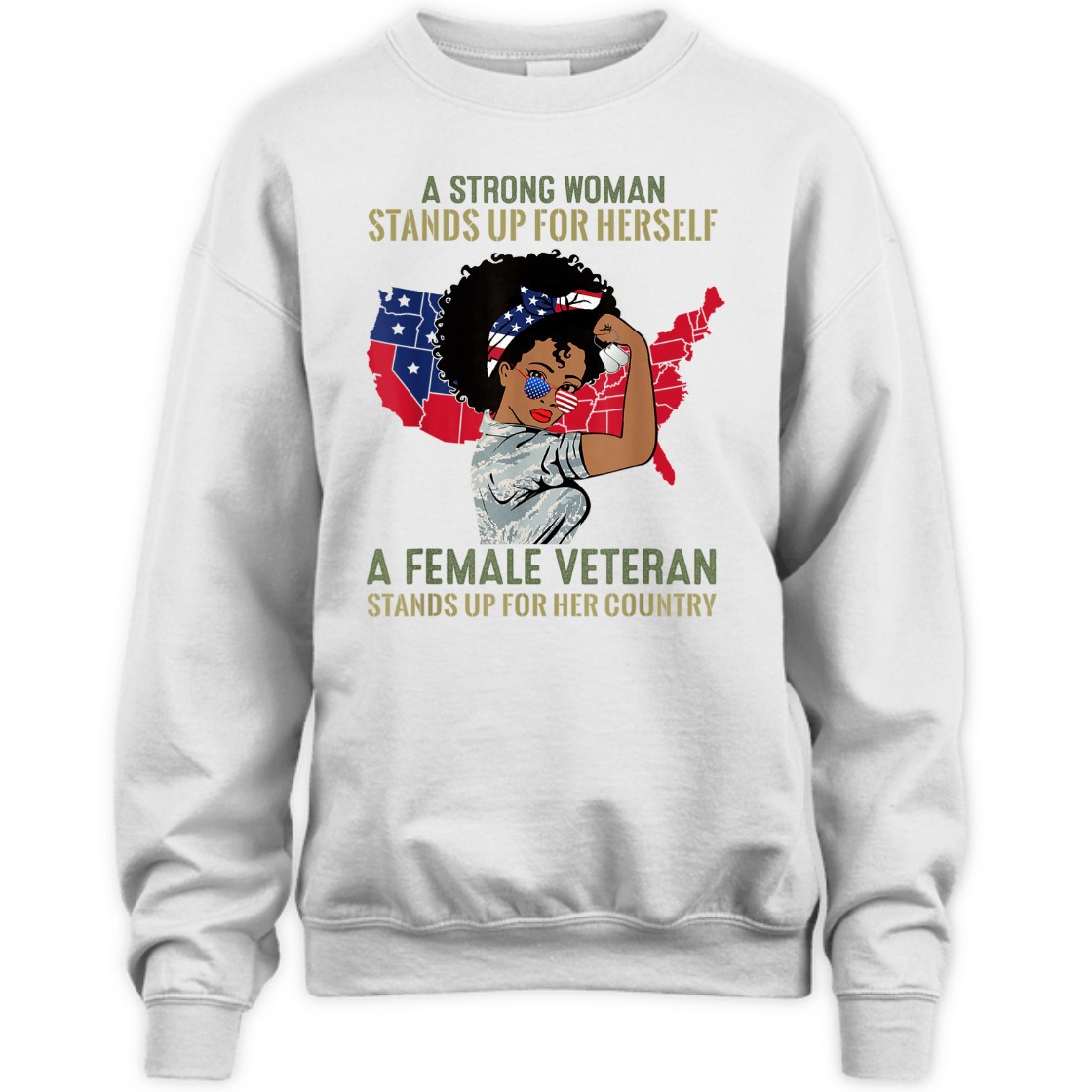 Strong Women Stands Up For Herself A Female Veteran T-Shirt