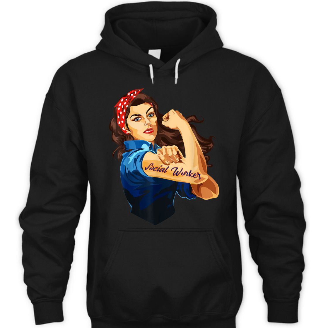 Strong Women Rosie The Riveter Social Worker Feminist T-Shirt