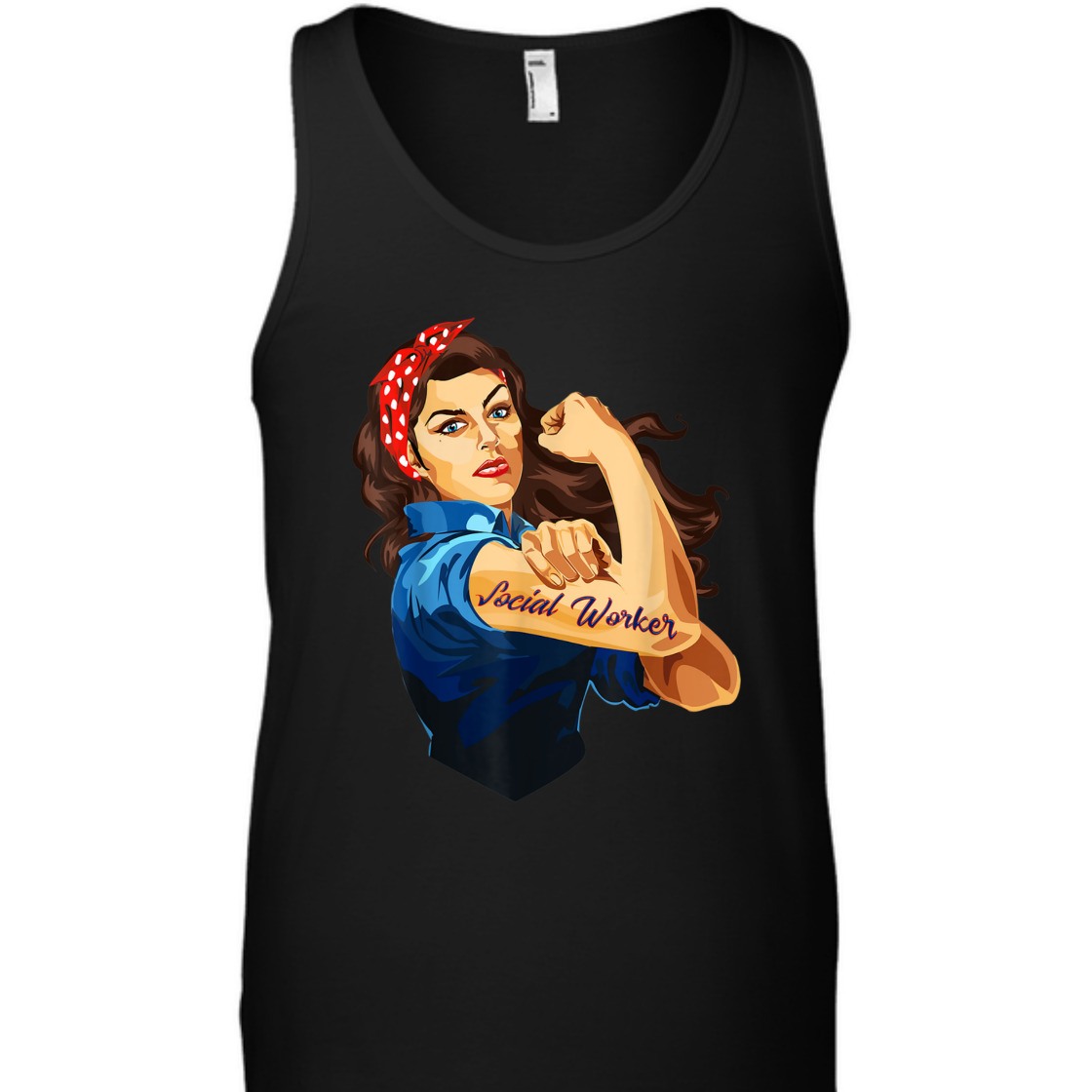 Strong Women Rosie The Riveter Social Worker Feminist T-Shirt
