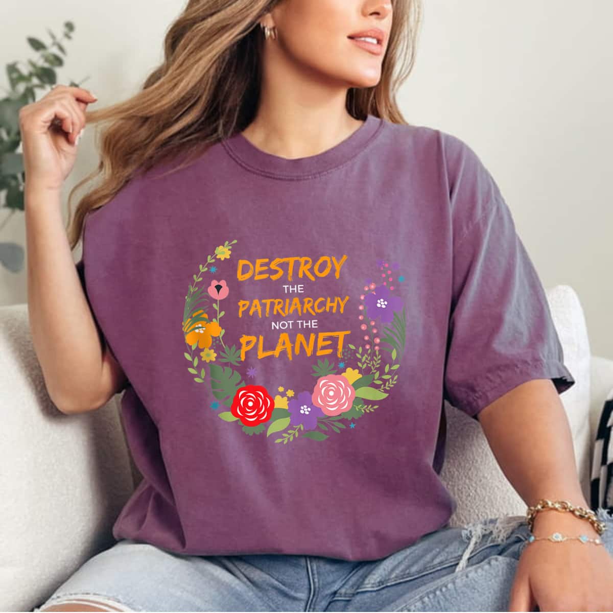 Strong Women Destroy The Patriarchy Not The Planet Feminist Empowerment T-Shirt Strong Women Destroy The Patriarchy Not The Planet Feminist Empowerment T-Shirt