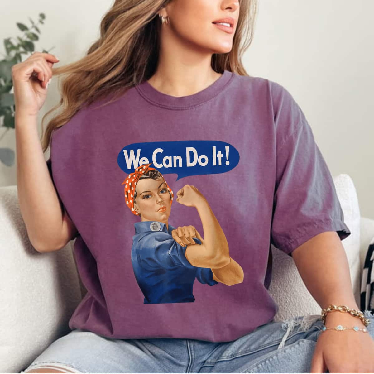 Strong Women Rosie The Riveter We Can Do It Feminist Retro T-Shirt Strong Women Rosie The Riveter We Can Do It Feminist Retro T-Shirt