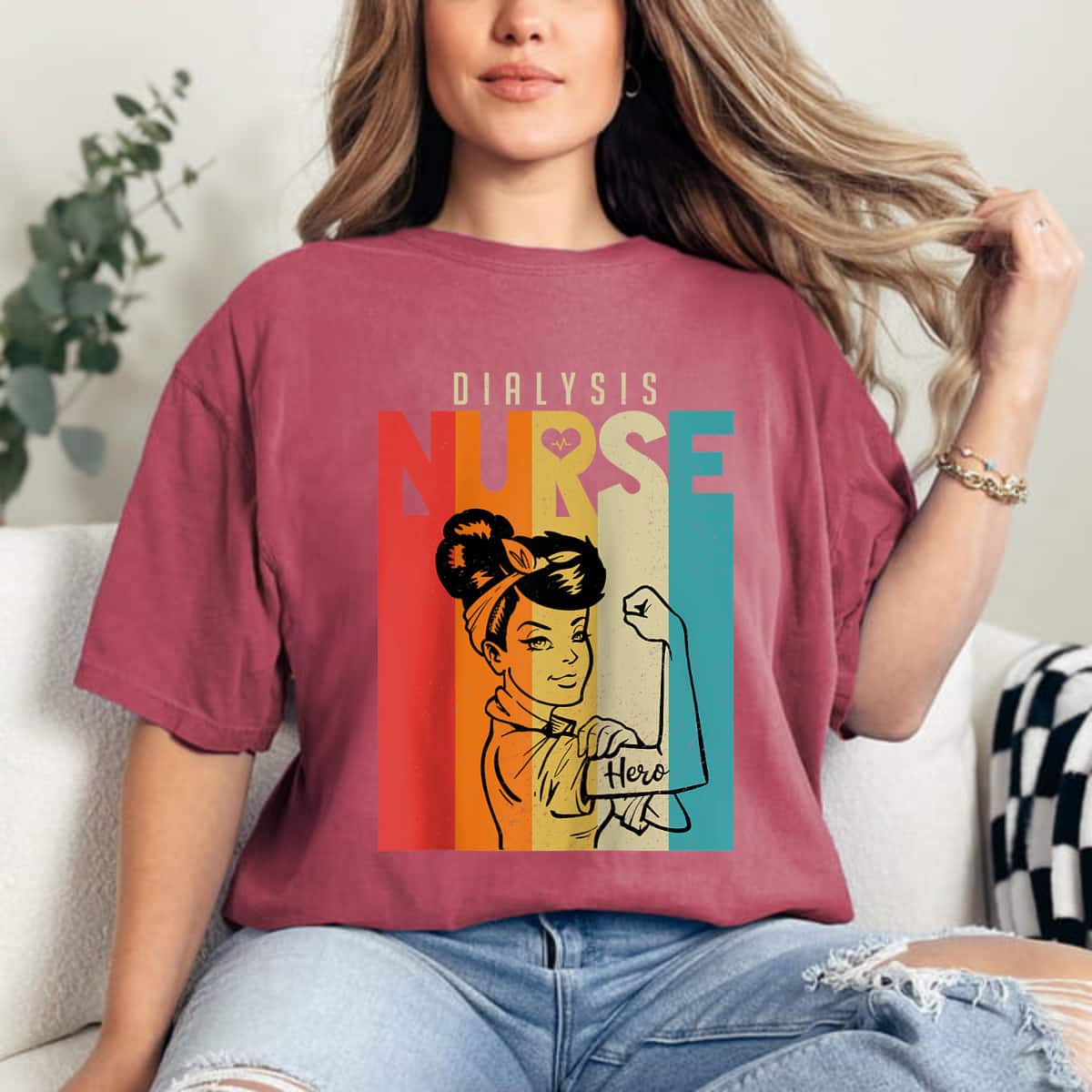 Strong Women Vintage Rosie The Riveter Dialysis Nurse Feminist T-Shirt Strong Women Vintage Rosie The Riveter Dialysis Nurse Feminist T-Shirt