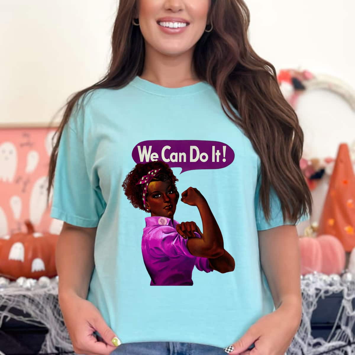 Strong Women Rosie The Riveter Black Women Feminist T-Shirt Strong Women Rosie The Riveter Black Women Feminist T-Shirt