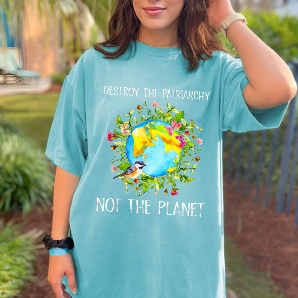 Strong Women Destroy Patriarchy Not The Planet Feminist T-Shirt Strong Women Destroy Patriarchy Not The Planet Feminist T-Shirt