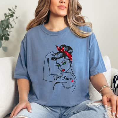 Strong Women Girl Power Pin Up Modern Rosie The Riveter T-Shirt