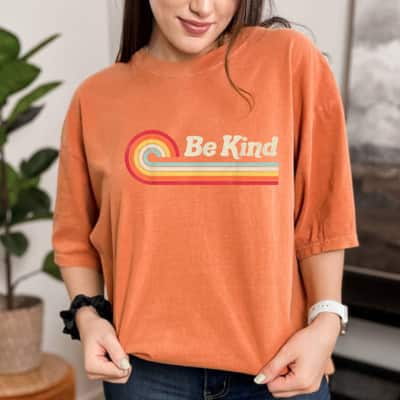 Be Kind Retro Feminist Strong Women T-Shirt