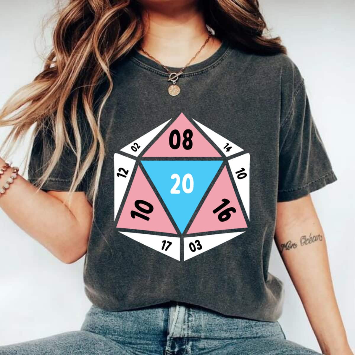 Transgender D20 Dice Trans Pride LGBT Gender Equality Gaymer T-Shirt Transgender D20 Dice Trans Pride LGBT Gender Equality Gaymer T-Shirt