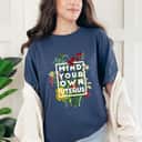 Strong Women Mind Your Own Uterus Flora Style T-Shirt Strong Women Mind Your Own Uterus Flora Style T-Shirt