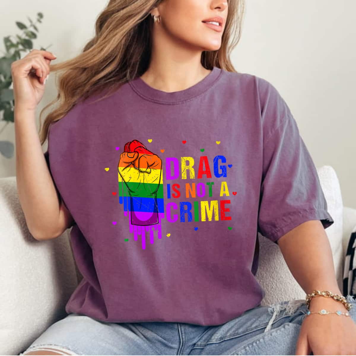 Womens Cool Drag Queen LGBTQ Equality Pride Drag Is Not A Crime T-Shirt Womens Cool Drag Queen LGBTQ Equality Pride Drag Is Not A Crime T-Shirt
