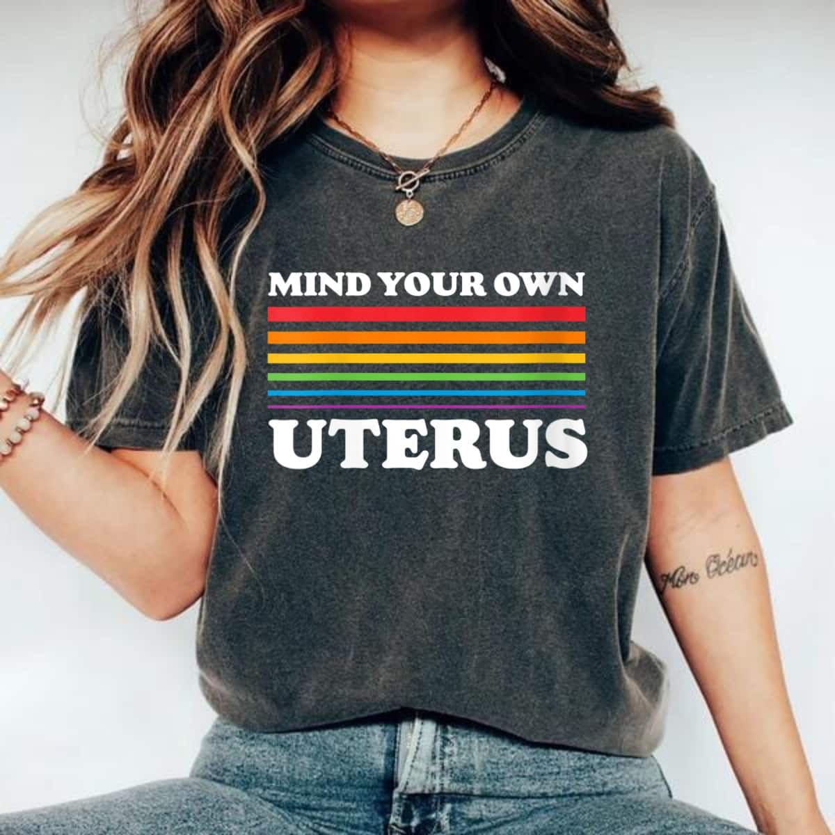 Strong Women Mind Your Own Uterus Pro-Choice Women's Rights Radical Feminist T-Shirt Strong Women Mind Your Own Uterus Pro-Choice Women's Rights Radical Feminist T-Shirt