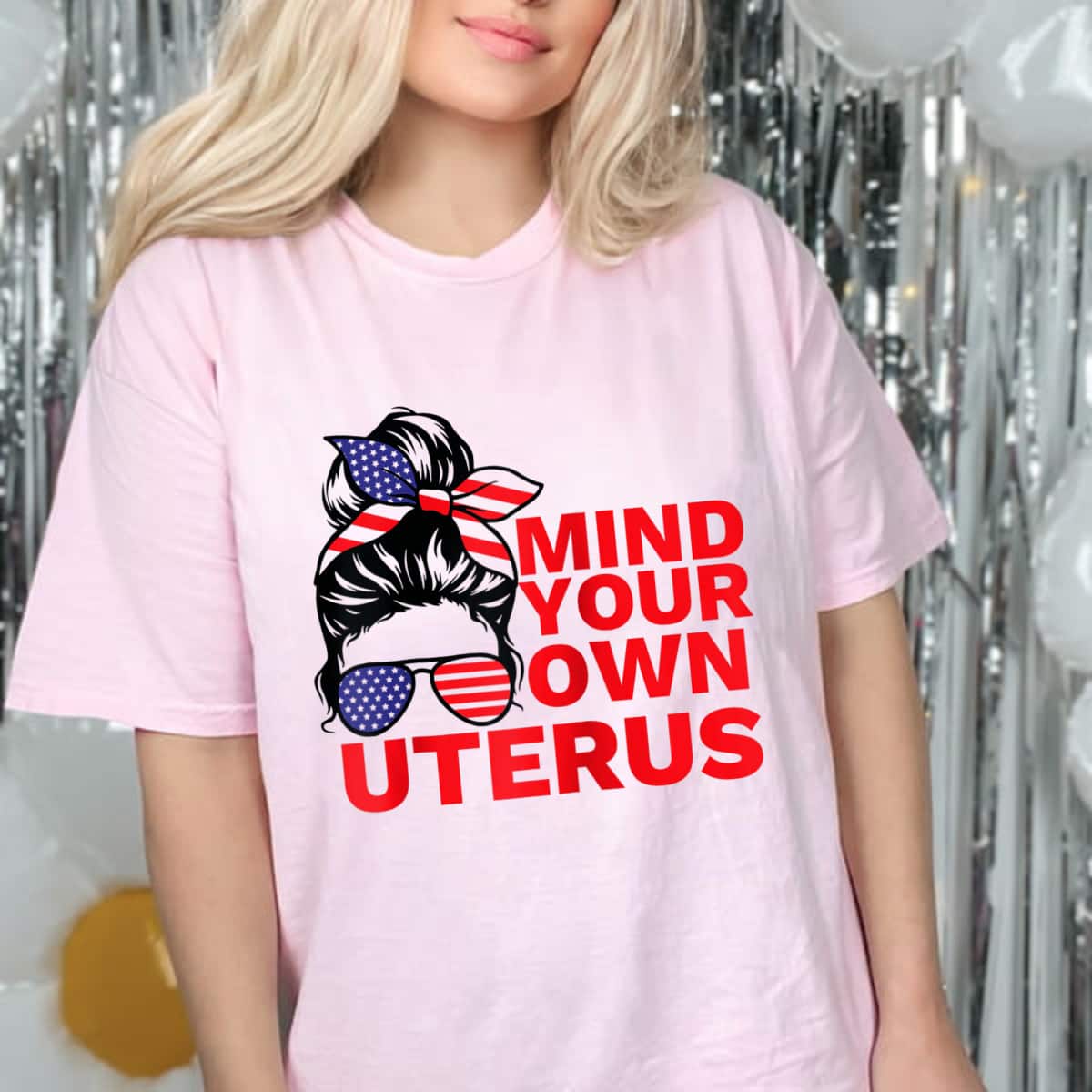 Strong Women Retro Style Mind Your Own Uterus T-Shirt Strong Women Retro Style Mind Your Own Uterus T-Shirt
