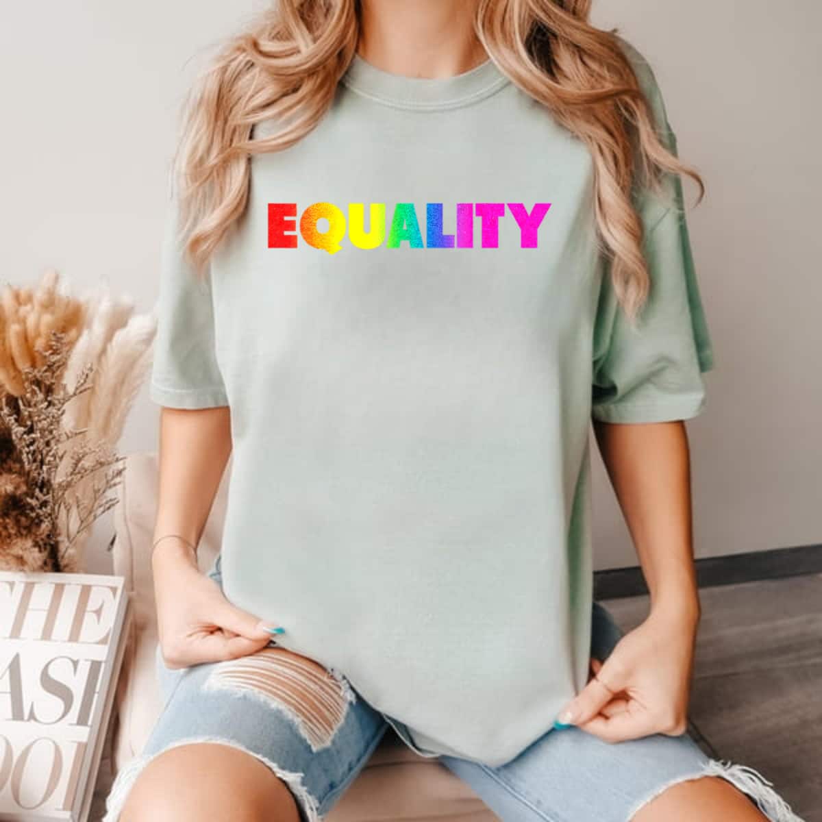 Equality Rainbow LBGTQ Ally Gay Lesbian Pride LGBT T-Shirt Equality Rainbow LBGTQ Ally Gay Lesbian Pride LGBT T-Shirt