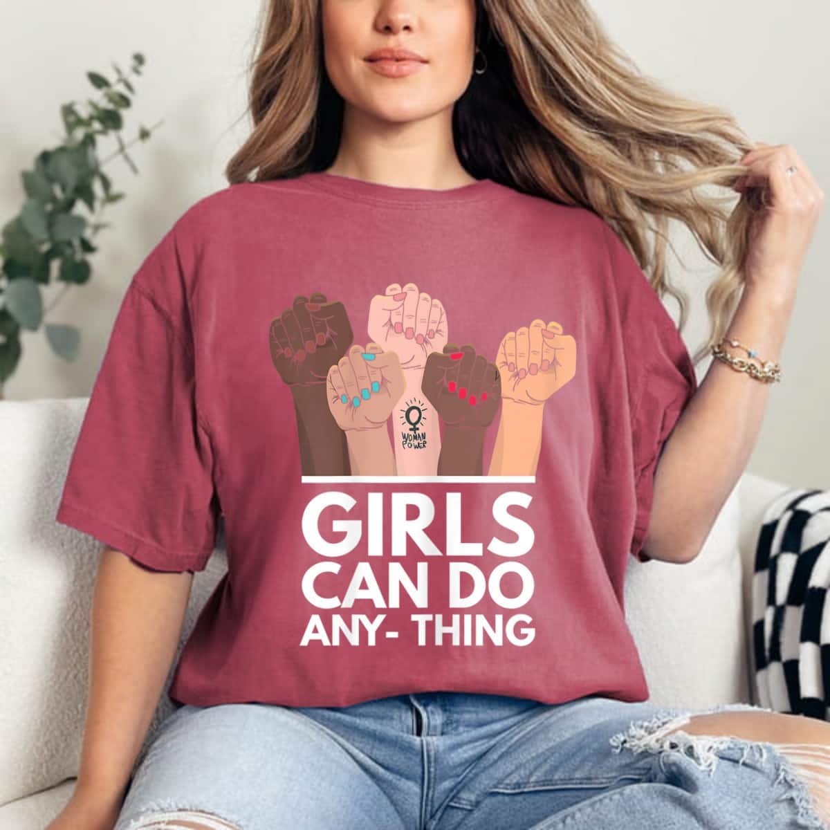 Strong Women Girls Can Do Anything Power T-Shirt Strong Women Girls Can Do Anything Power T-Shirt