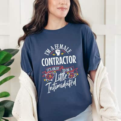 Strong Women Contractor Girl Power T-Shirt