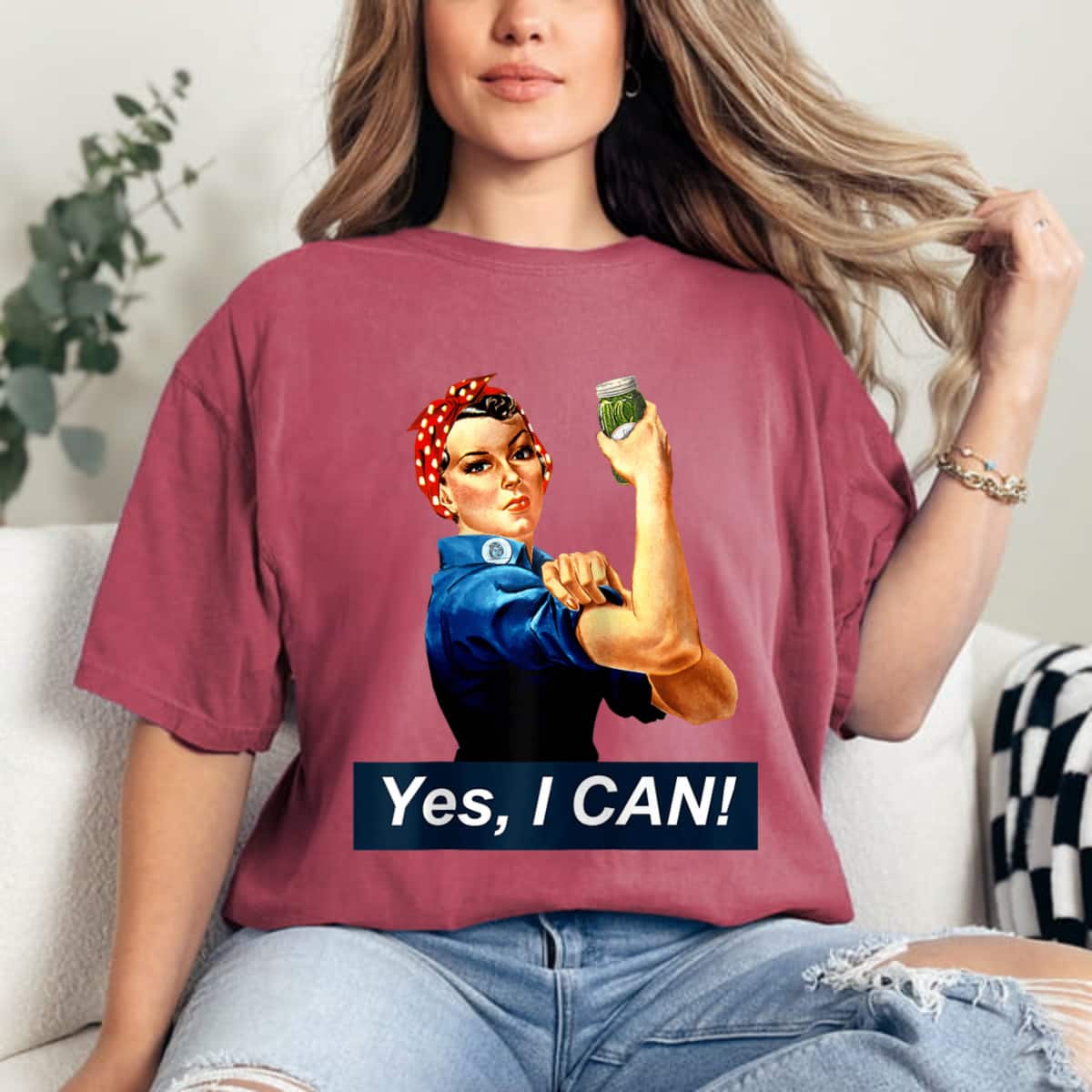 Yes I Can Rosie The Riveter Canning And Preserving T-Shirt Yes I Can Rosie The Riveter Canning And Preserving T-Shirt