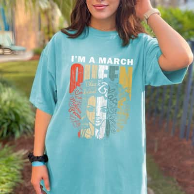Strong Women March Black Queens Are Born In March Black History Month T-Shirt Strong Women March Black Queens Are Born In March Black History Month T-Shirt