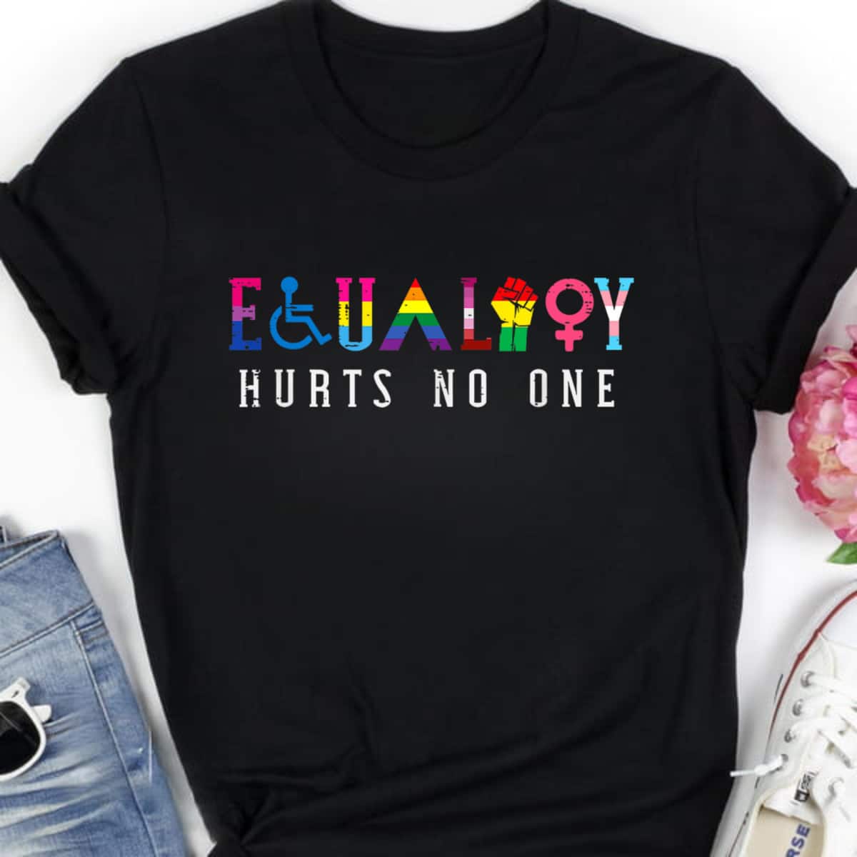 Lgbt Equality Hurts No One Pride Human Rights Men T-Shirt Lgbt Equality Hurts No One Pride Human Rights Men T-Shirt
