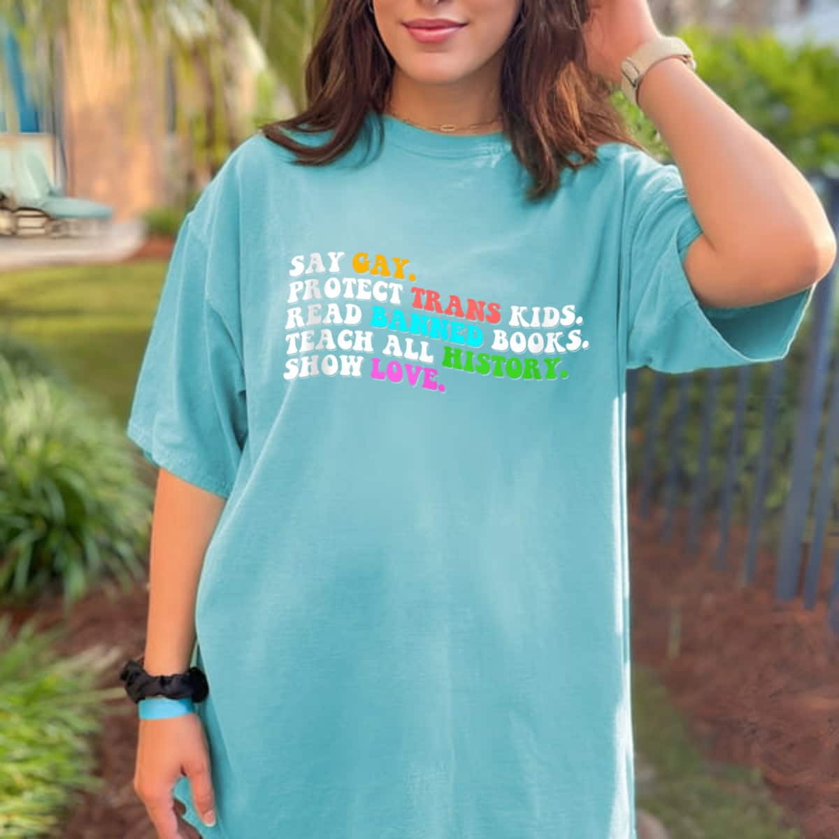 Retro Say Gay Protect Trans Kids LGBTQ Equality Pride Month T-Shirt Retro Say Gay Protect Trans Kids LGBTQ Equality Pride Month T-Shirt