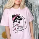Strong Women Rosie Riveter Believe Pink Ribbon Breast Cancer Awareness T-Shirt Strong Women Rosie Riveter Believe Pink Ribbon Breast Cancer Awareness T-Shirt