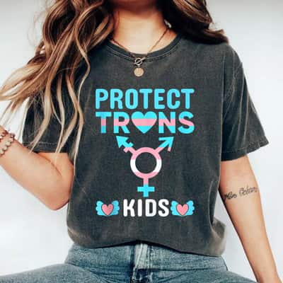 Gay Pride Rainbow LGBT Support Equality Protect Trans Kids T-Shirt