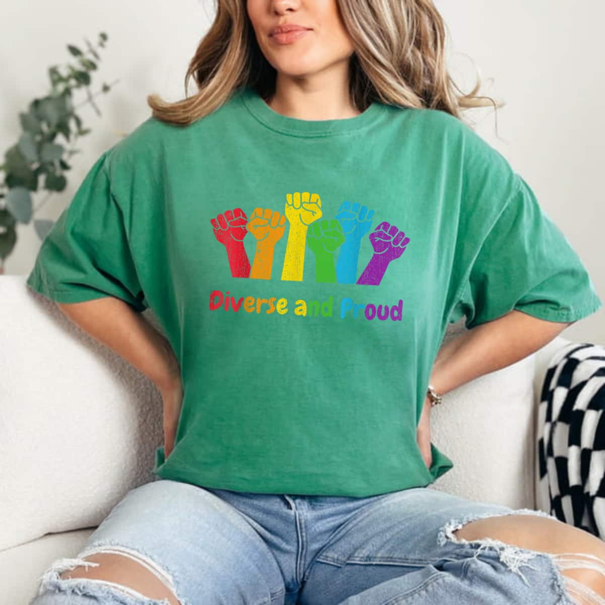 Diverse And Proud, Pride Month Equality LGBT Gay Rainbow Gay T-Shirt Diverse And Proud, Pride Month Equality LGBT Gay Rainbow Gay T-Shirt