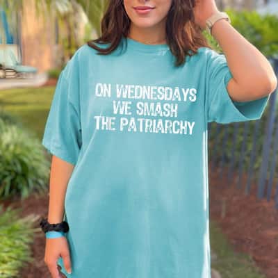 Strong Women Feminism On Wednesdays We Smash Patriarchy T-Shirt