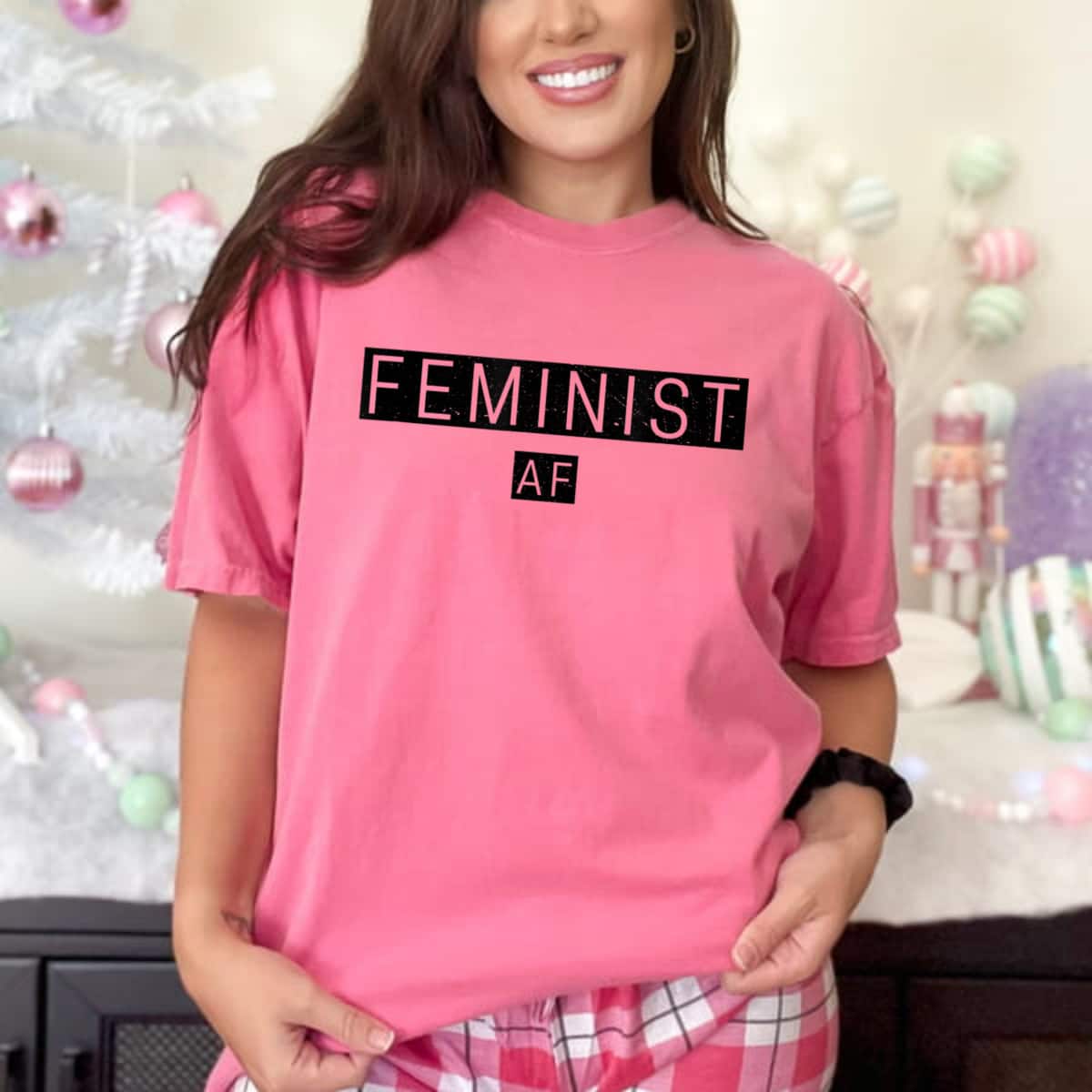 Strong Women Funny FEMINIST AF T-Shirt Strong Women Funny FEMINIST AF T-Shirt