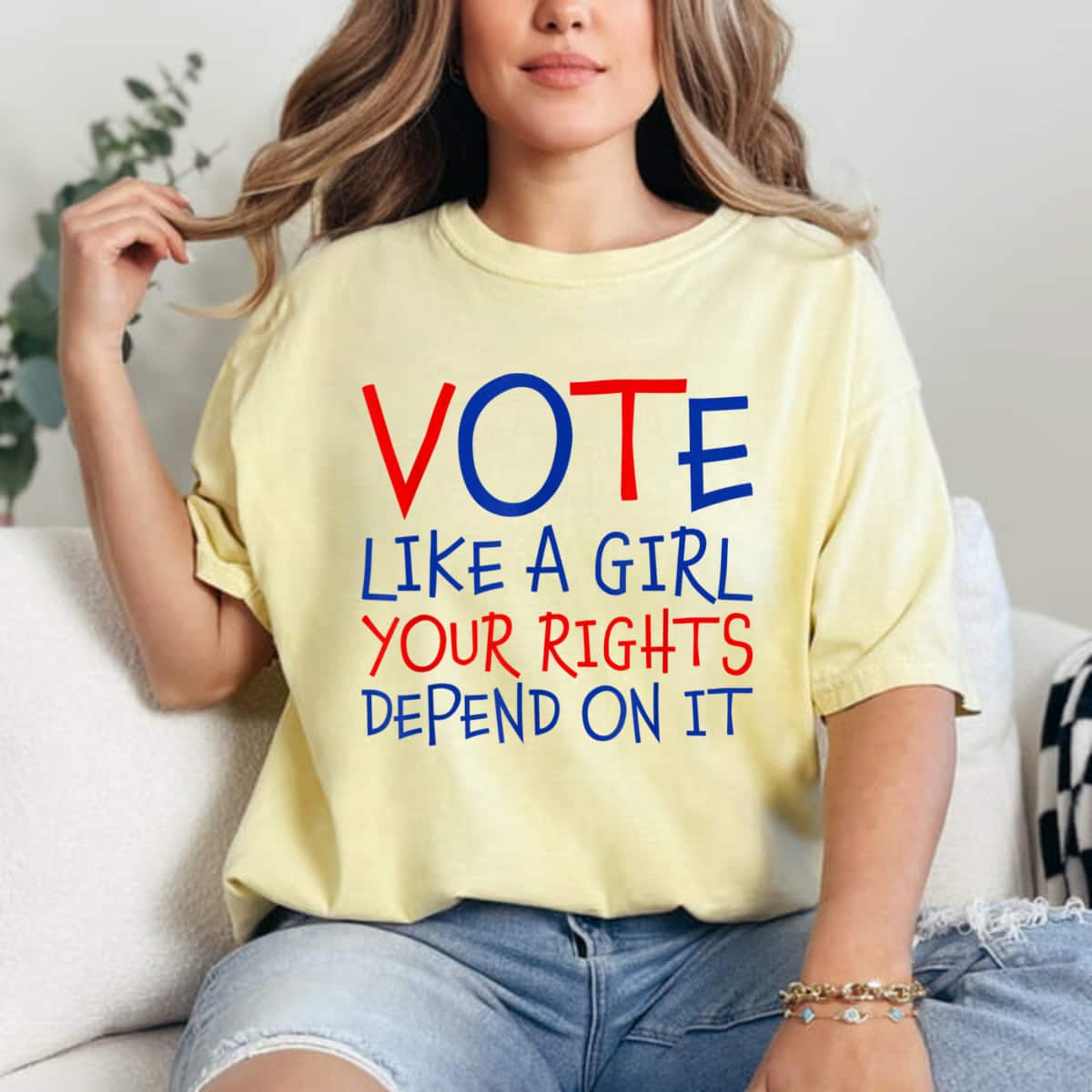 Vote Like A Girl Your Rights Depend On It Equality Feminist T-Shirt Vote Like A Girl Your Rights Depend On It Equality Feminist T-Shirt