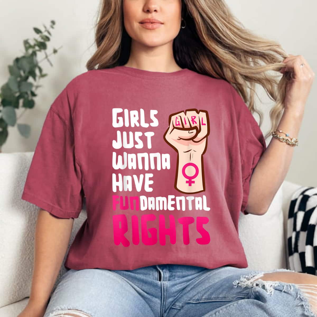 Girls Just Wanna Have Fundamental Right Feminism Empowerment T-Shirt Girls Just Wanna Have Fundamental Right Feminism Empowerment T-Shirt