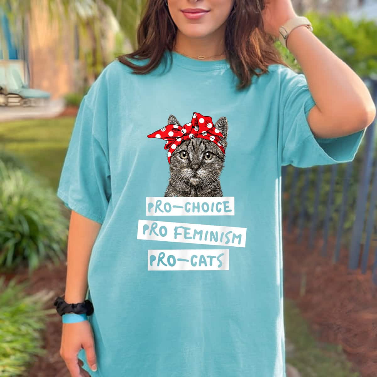 Strong Women Pro-Choice Pro-Feminism Pro-Cats T-Shirt Strong Women Pro-Choice Pro-Feminism Pro-Cats T-Shirt