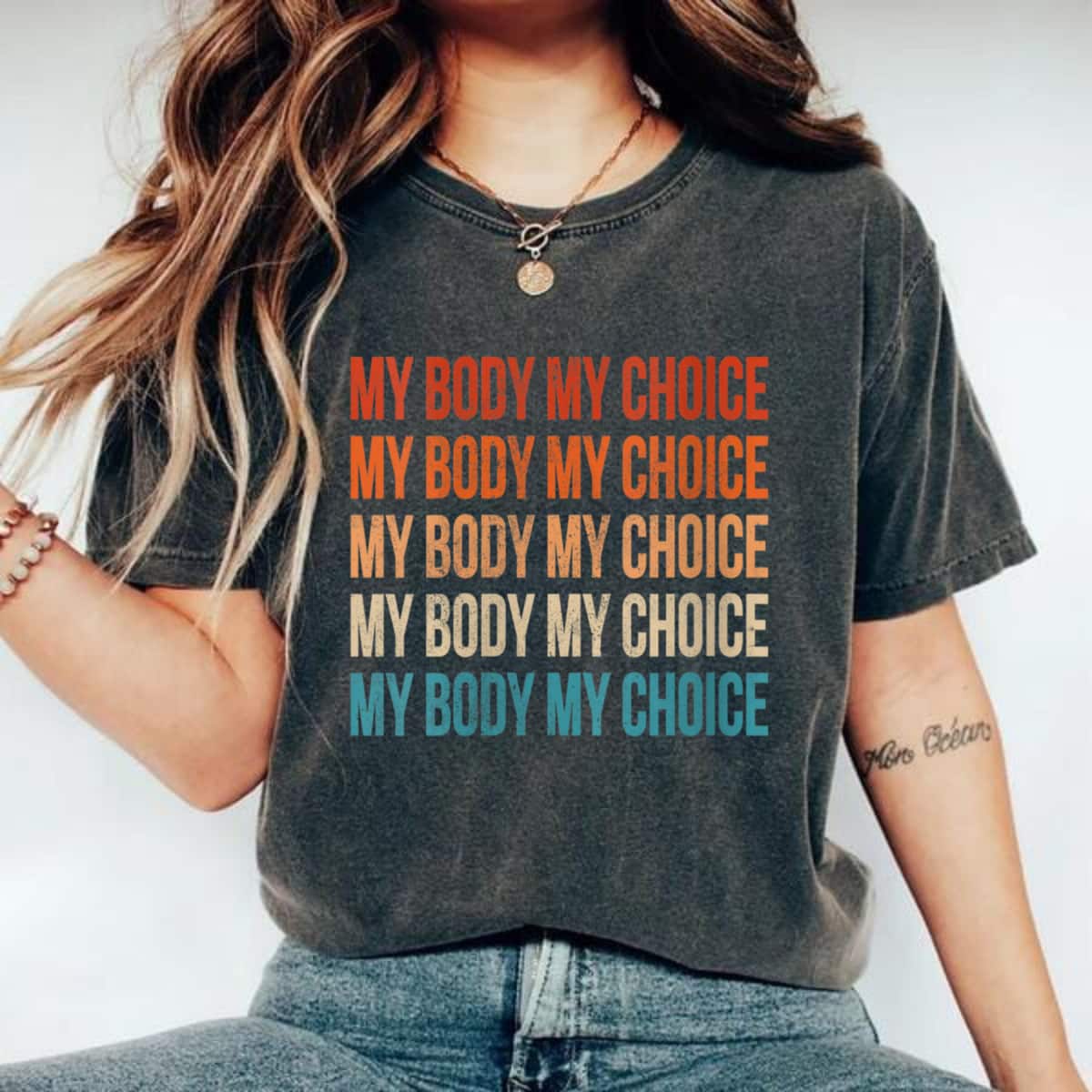 Strong Women My Body My Choice Vaccine Feminist Vintage T-Shirt Strong Women My Body My Choice Vaccine Feminist Vintage T-Shirt