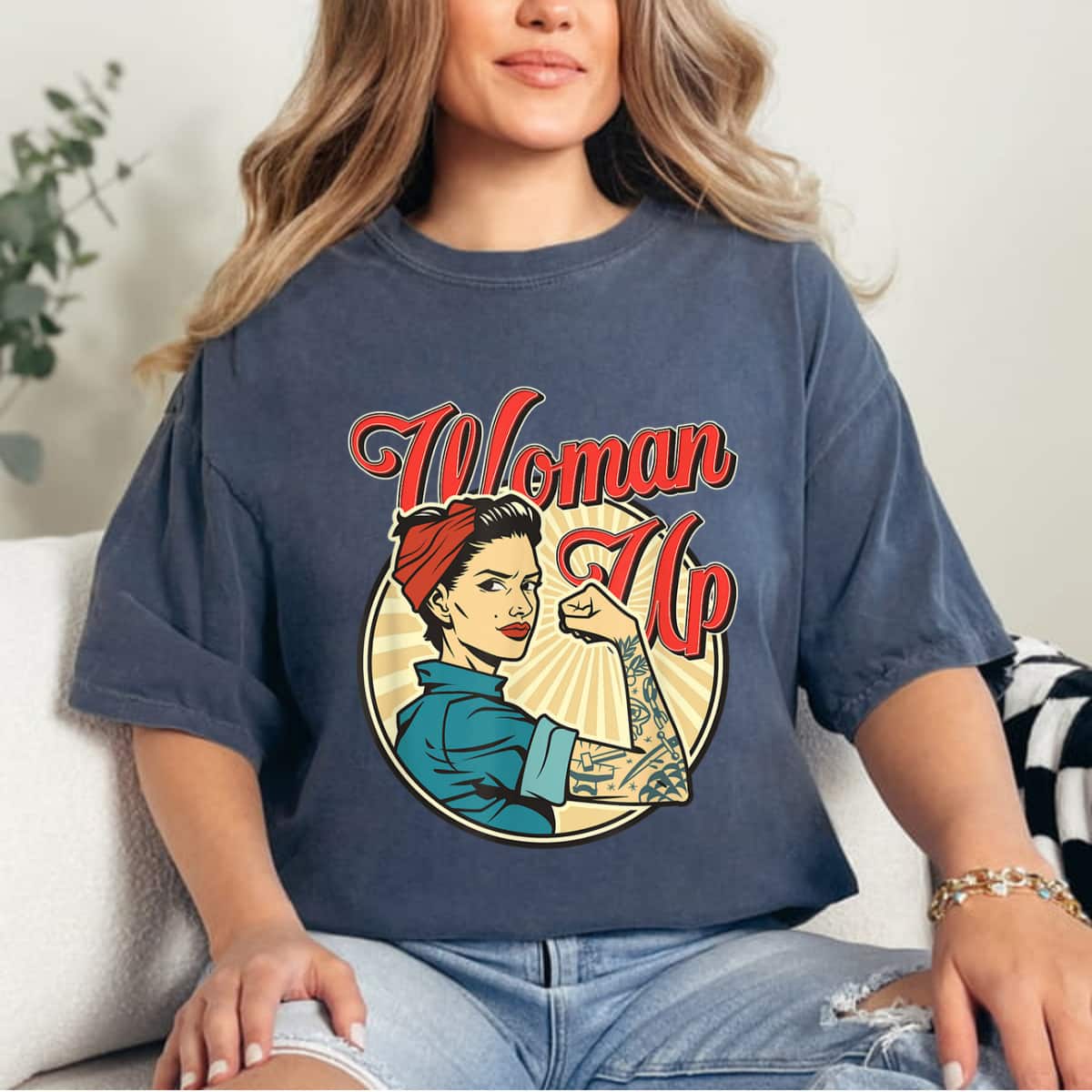 Strong Women Rosie The Riveter Female Feminist Empowerment T-Shirt Strong Women Rosie The Riveter Female Feminist Empowerment T-Shirt