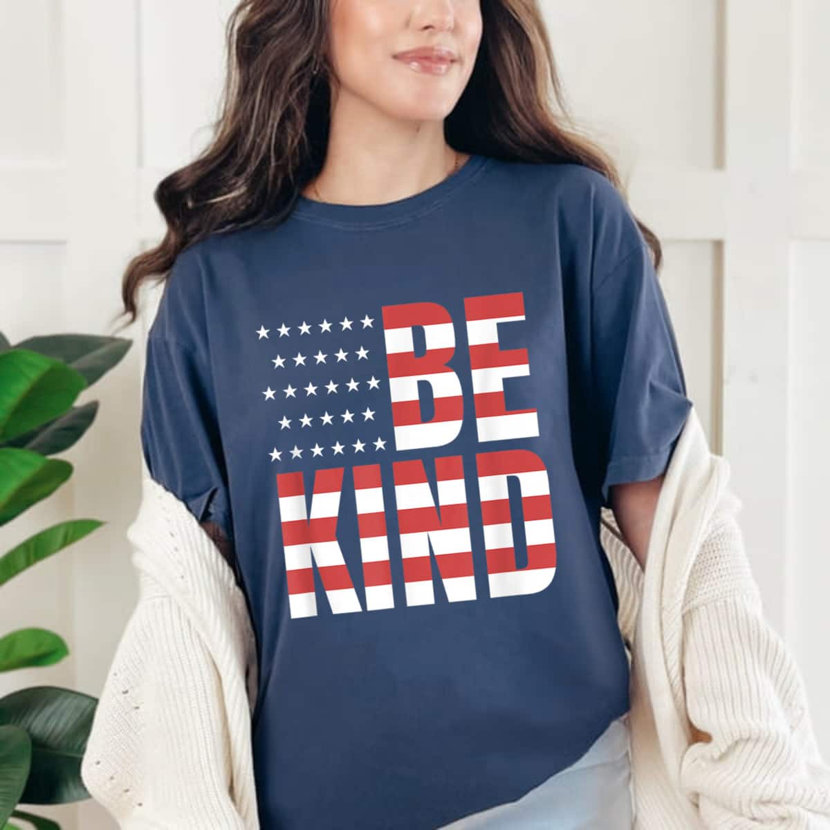 Strong Women American Flag Be Kind Empowerment Feminist T-Shirt Strong Women American Flag Be Kind Empowerment Feminist T-Shirt