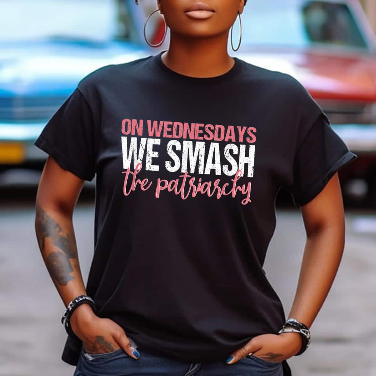 Strong Women Empowerment On Wednesdays We Smash The Patriarchy Feminist T-Shirt Strong Women Empowerment On Wednesdays We Smash The Patriarchy Feminist T-Shirt
