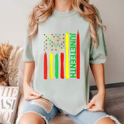 Strong Women Juneteenth In Flag For Black History Day Black History T-Shirt