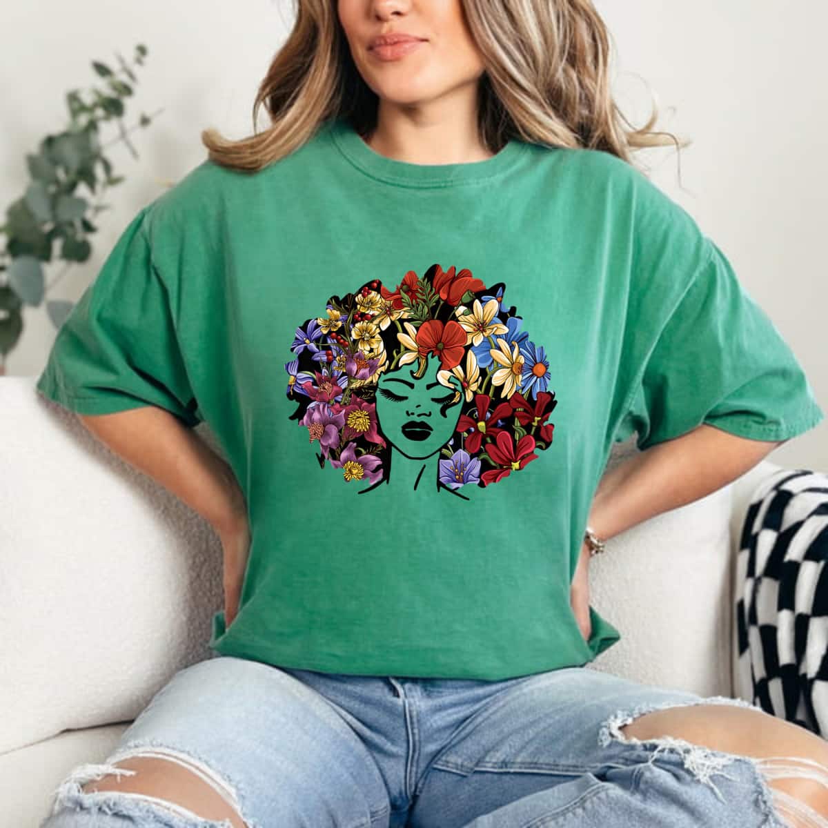 Strong Women Afro Hair Natural Black History Juneteenth Pride T-Shirt Strong Women Afro Hair Natural Black History Juneteenth Pride T-Shirt