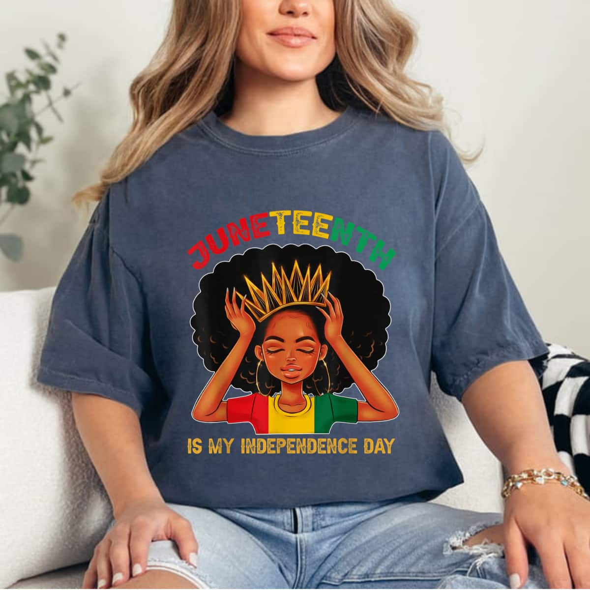Strong Women Juneteenth Is My Independence Day - Black Girl Black Queen T-Shirt Strong Women Juneteenth Is My Independence Day - Black Girl Black Queen T-Shirt
