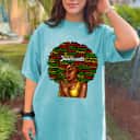 Strong Women Juneteenth Melanin Black Women Natural Hair T-Shirt