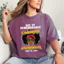 Strong Women Remembering My Ancestors Juneteenth Free-ish Since 1865 Girl T-Shirt Strong Women Remembering My Ancestors Juneteenth Free-ish Since 1865 Girl T-Shirt