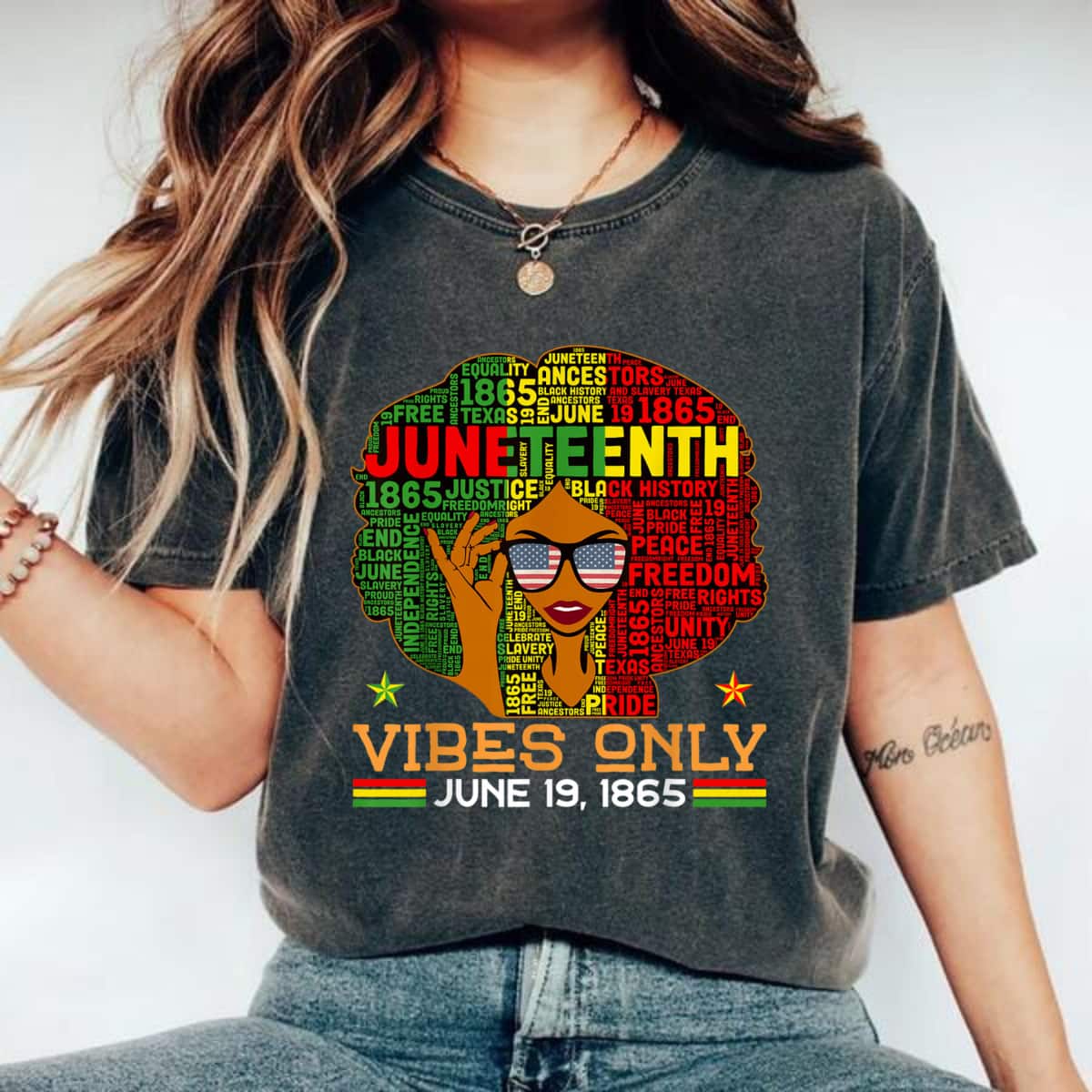 Strong Women Juneteenth Vibes Only June 19th 1865 Melanin Black Women T-Shirt Strong Women Juneteenth Vibes Only June 19th 1865 Melanin Black Women T-Shirt