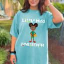 Strong Women Kids Little Miss Juneteenth Black Girl Melanin Cute Toddler Girls T-Shirt