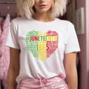 Strong Women Juneteenth Heart Afro American African Freedom Black History T-Shirt Strong Women Juneteenth Heart Afro American African Freedom Black History T-Shirt