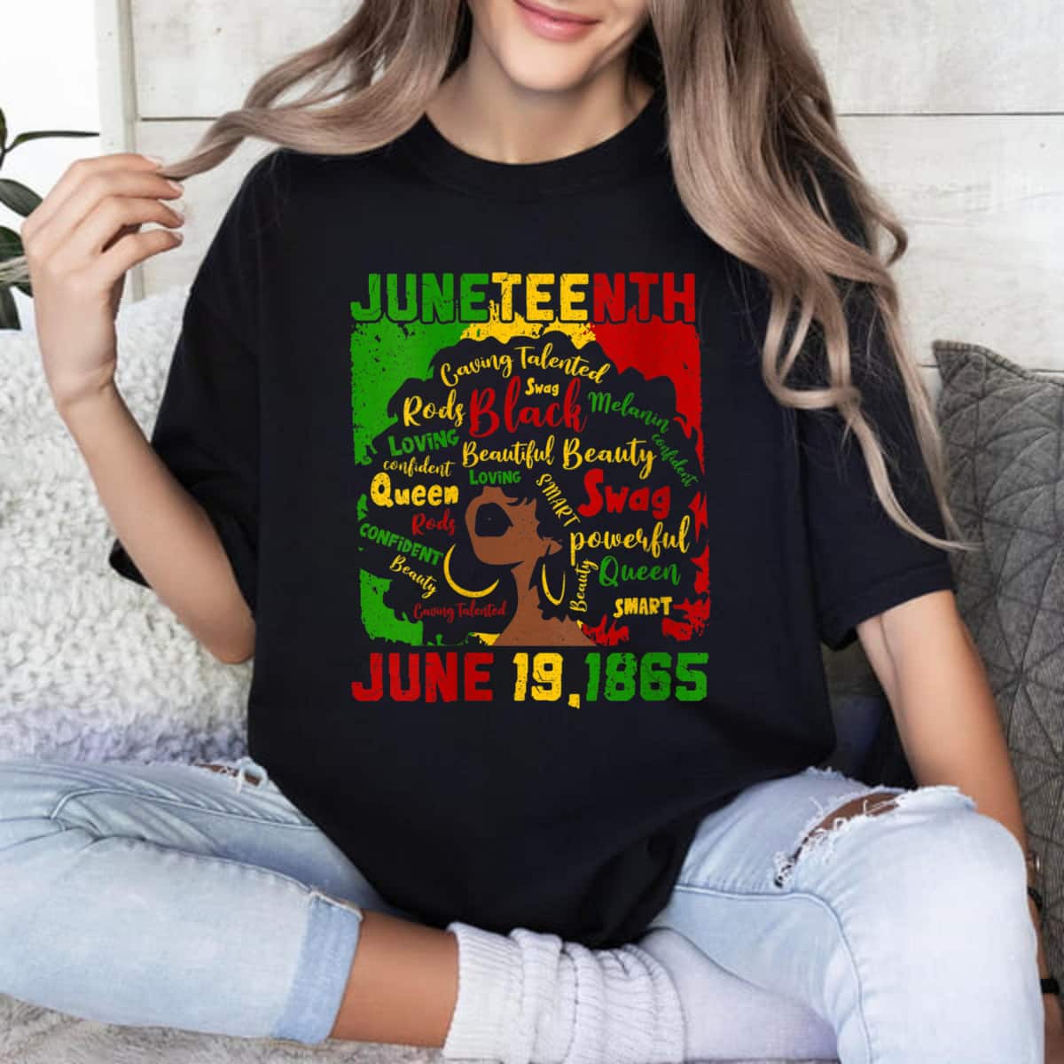 Strong Women Juneteenth June 19 1865 Black Women Natural Hair Afro T-Shirt Strong Women Juneteenth June 19 1865 Black Women Natural Hair Afro T-Shirt