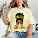 Strong Women Black Women Messy Bun Juneteenth Celebrate Indepedence Day T-Shirt Strong Women Black Women Messy Bun Juneteenth Celebrate Indepedence Day T-Shirt