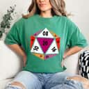 Lesbian Pride D20 Dice Gay Woman LGBTQ Ally Gender Equality T-Shirt