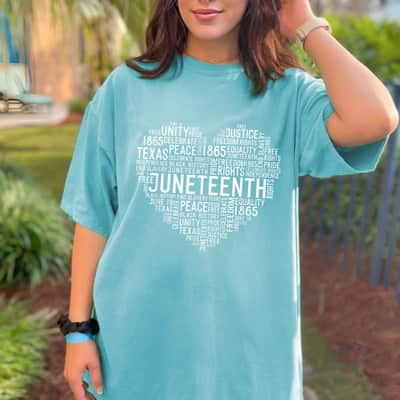 Strong Women Juneteenth Freedom Heart Black History Afro American African T-Shirt