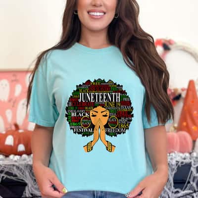 Strong Women Juneteenth Is My Independence 1865 Women 4th July Love T-Shirt