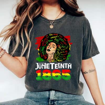 Strong Women Juneteenth 1865 Black African American Ancestors Freedom T-Shirt